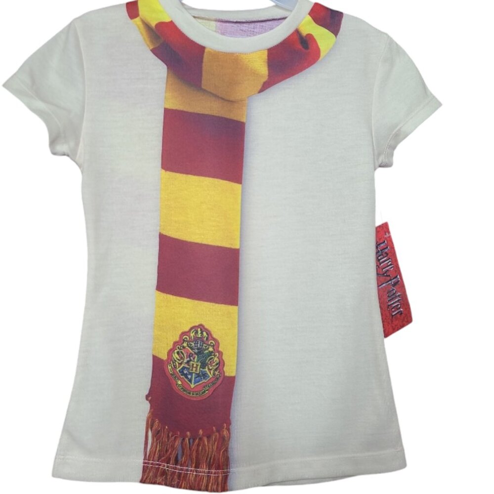 Harry Potter Hogwarts Scarf Youth's Girls T-Shirt Tee Size X-SMALL